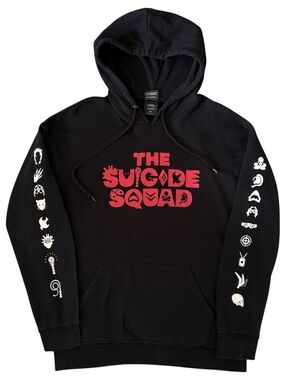 DC The Suicide Squad Hoodie Mens MD Black Graphic Movie Streetwear Gorpcore